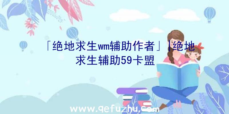 「绝地求生wm辅助作者」|绝地求生辅助59卡盟